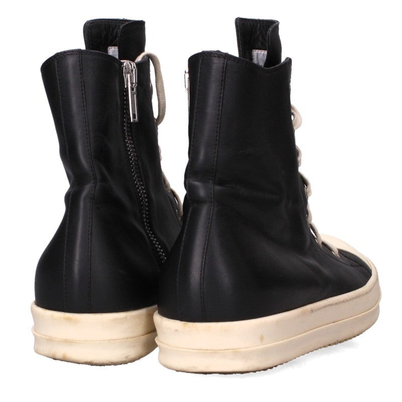 Rick Owens Ramones Leather High-Top Sneakers Size EU 43