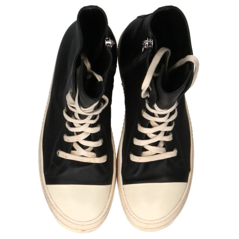 Rick Owens Ramones Leather High-Top Sneakers Size EU 43