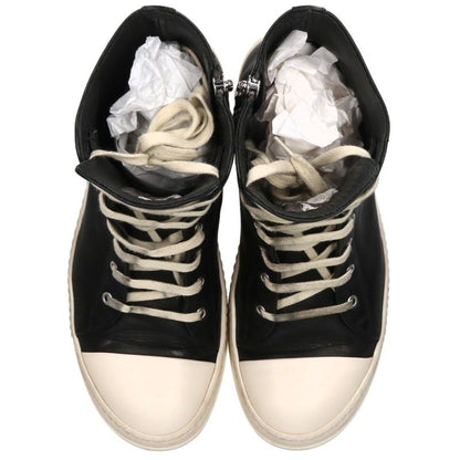 Rick Owens Leather Ramones Hi-Top Sneakers Black Size EU 42