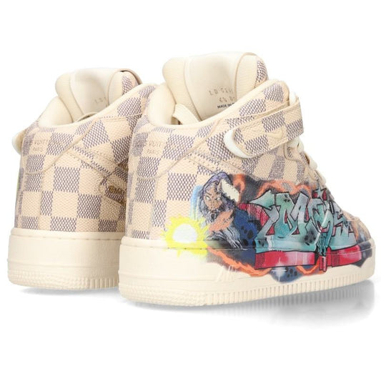 LOUISVUITTON x NIKE Air Force 1 Mid Paint Sneakers Size 6.5