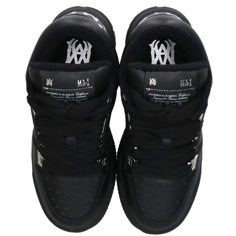 AMIRI AMFOSR1152 MA-1 Sneakers Black/Silver Size EU 40