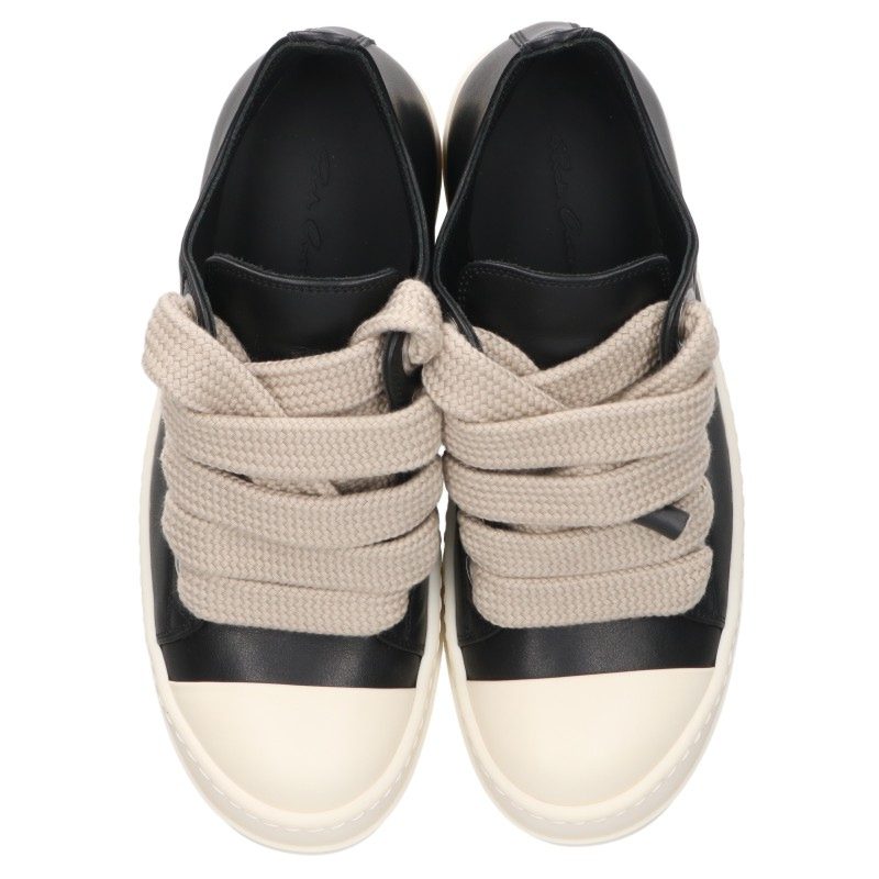 Rick Owens JUMBOLACE LOW SNEAKS Black/White Sneakers Size EU 39