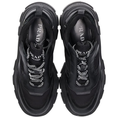 PRADA 2EE324 Pegasus Rock Sneakers Black Size 7