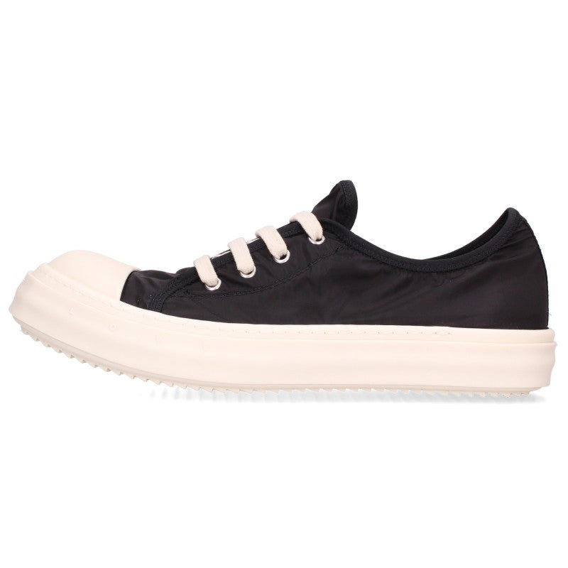 Rick Owens TOWER RAMONES LOW Nylon Black White Sneakers Size EU 43