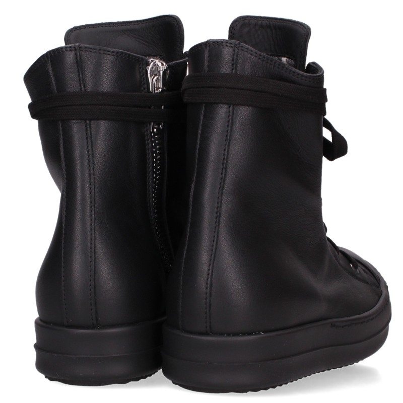 Rick Owens TOWER RAMONES LOW Nylon Sneakers Black Size EU 40