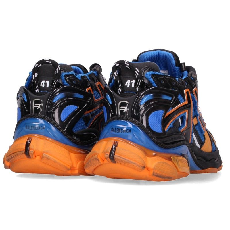 BALENCIAGA Runner Sneakers Blue Orange Multi Size EU 41