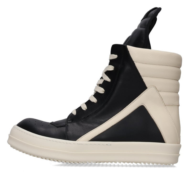 Rick Owens FW26 Geobasket Leather Hi-Top Sneakers Size EU 43