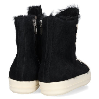 Rick Owens RAMONES Fur Sneakers Black/White Size EU 42