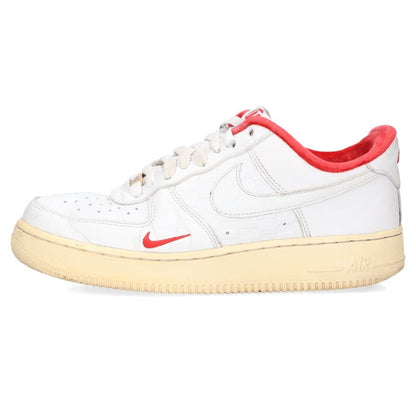 KITH x Nike Air Force 1 Low Sneakers White Red Size 25.5