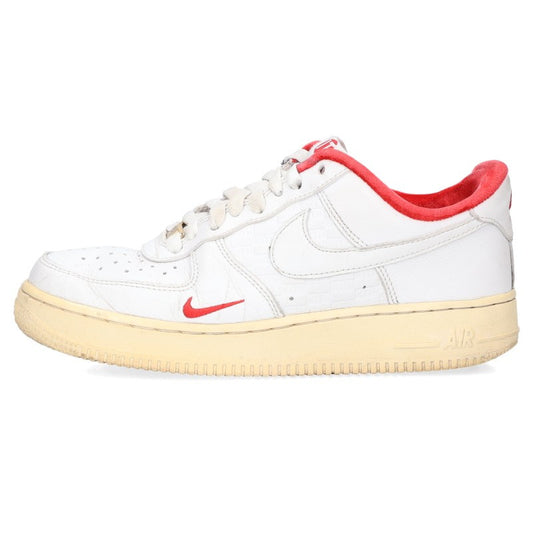 KITH x Nike Air Force 1 Low Sneakers White Red Size 25.5