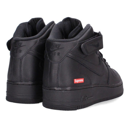 SUPREME x Nike Air Force 1 Mid Black Sneakers Size 27cm
