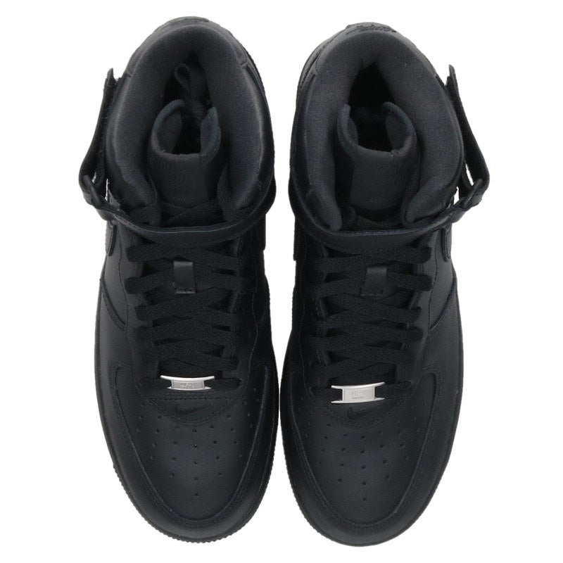SUPREME x Nike Air Force 1 Mid Black Sneakers Size 27cm