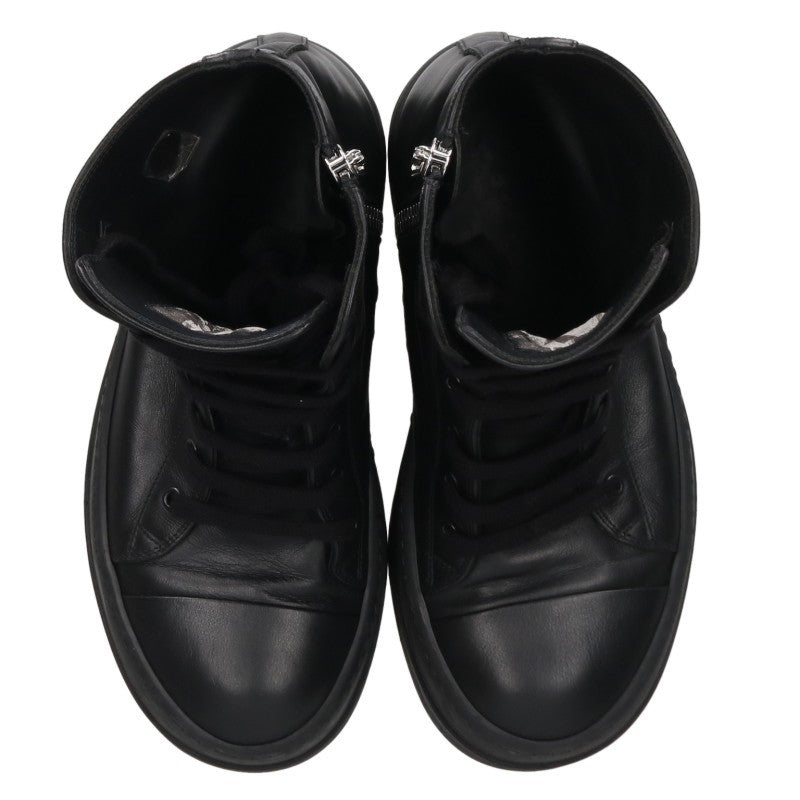 Rick Owens MEGA BUMPER Leather Sneakers Black Size EU 41