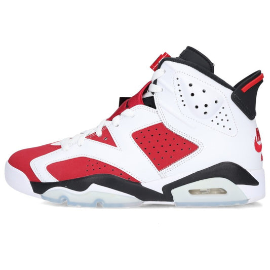 NIKE Air Jordan 6 Carmine White Red Sneakers Size 26cm
