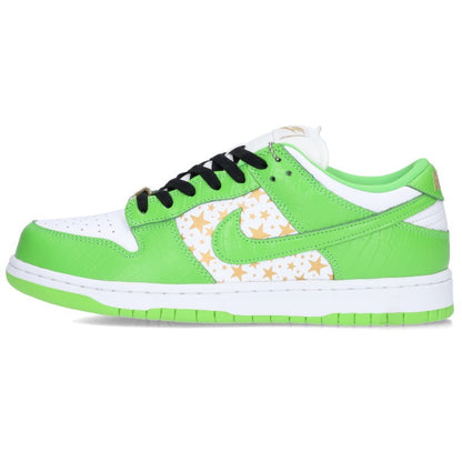 SUPREME Nike Dunk Low Gold Stars Sneakers Green Size 27.5cm