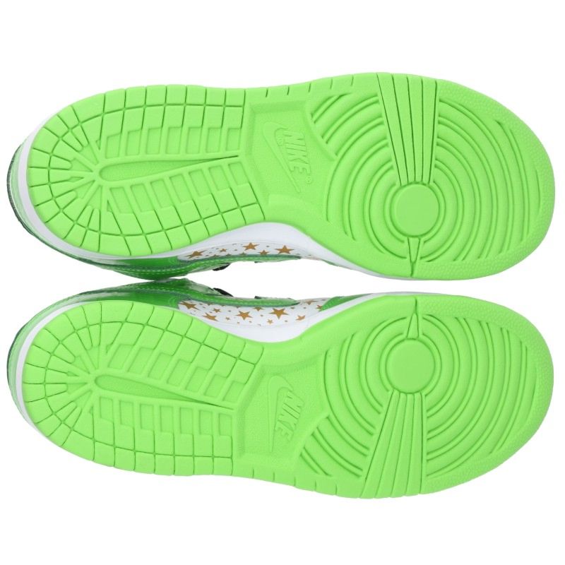 SUPREME Nike Dunk Low Gold Stars Sneakers Green Size 27.5cm