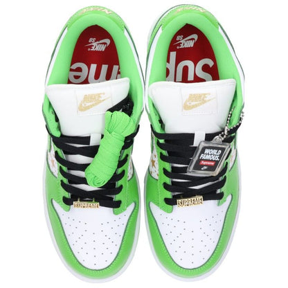 SUPREME Nike Dunk Low Gold Stars Sneakers Green Size 27.5cm