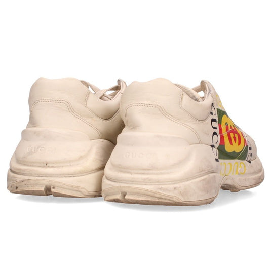 GUCCI Rhyton Leather Sneakers Light Beige Size 9
