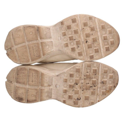GUCCI Rhyton Leather Sneakers Light Beige Size 9