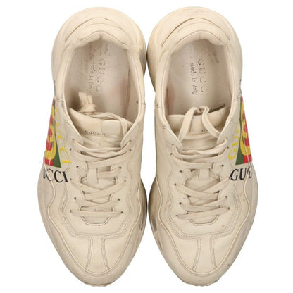 GUCCI Rhyton Leather Sneakers Light Beige Size 9
