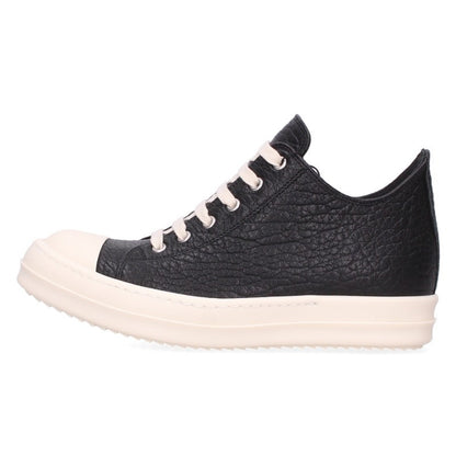 Rick Owens RAMONES LOW Grained Leather Sneakers Size 40 Size EU 40