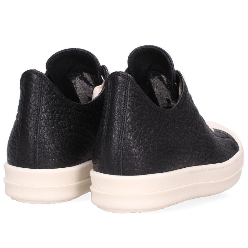 Rick Owens RAMONES LOW Grained Leather Sneakers Size 40 Size EU 40