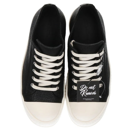 Rick Owens RAMONES LOW Grained Leather Sneakers Size 40 Size EU 40
