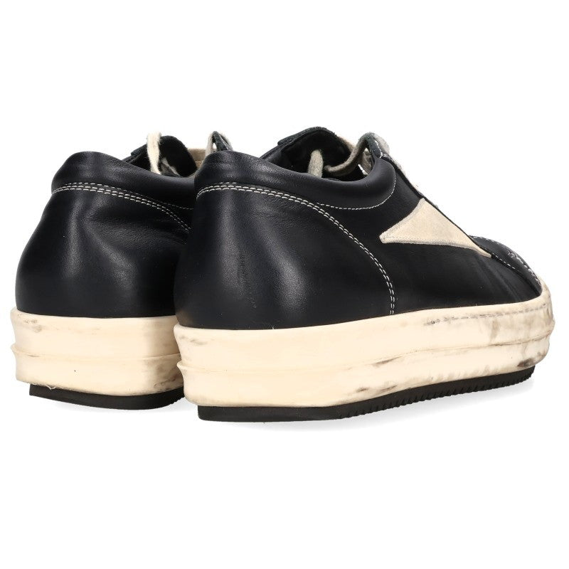 Rick Owens Leather Low Top Sneakers Black Size EU 40