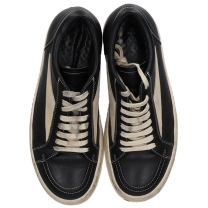Rick Owens Leather Low Top Sneakers Black Size EU 40