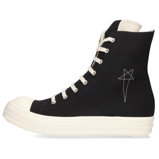 DRKSHDW Ramones Canvas Hi-Top Black White Sneakers Size EU 43