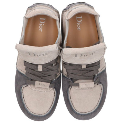 DIOR Roadie Lace-Up Sneakers Gray Navy Size EU 43