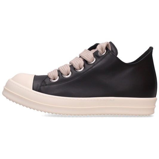 Rick Owens JUMBOLACE LOW Leather Black White Sneakers Size EU 48
