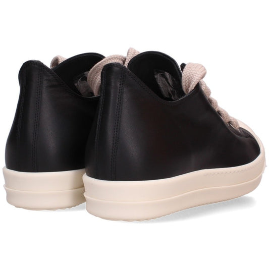 Rick Owens JUMBOLACE LOW Leather Black White Sneakers Size EU 48