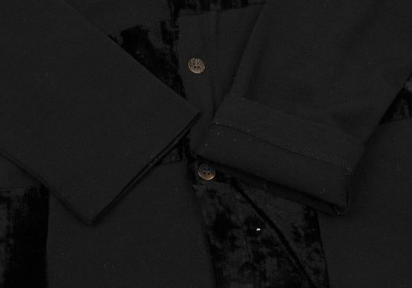 COMME des GARCONS Velour Block Check Cardigan Black Size M