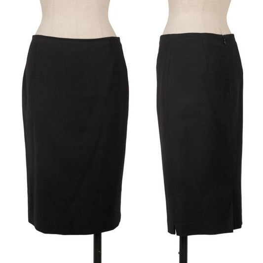 JIL SANDER Black Cashmere Blend Pencil Midi Skirt Size 36