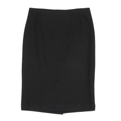 JIL SANDER Black Cashmere Blend Pencil Midi Skirt Size 36