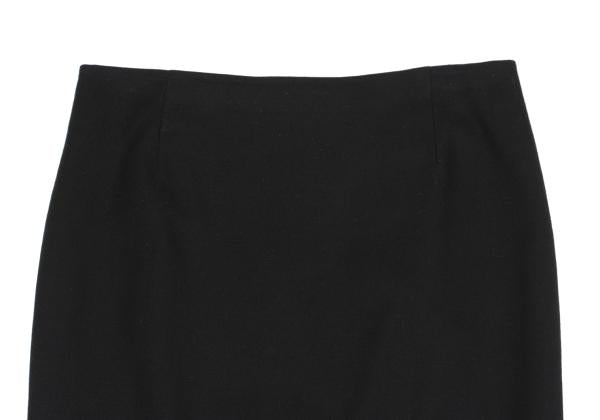 JIL SANDER Black Cashmere Blend Pencil Midi Skirt Size 36