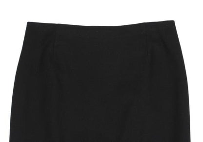 JIL SANDER Black Cashmere Blend Pencil Midi Skirt Size 36
