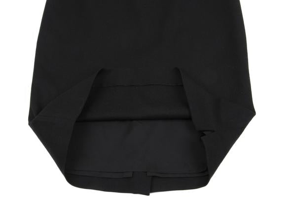 JIL SANDER Black Cashmere Blend Pencil Midi Skirt Size 36