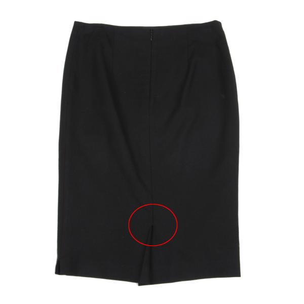 JIL SANDER Black Cashmere Blend Pencil Midi Skirt Size 36