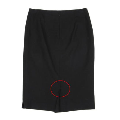JIL SANDER Black Cashmere Blend Pencil Midi Skirt Size 36