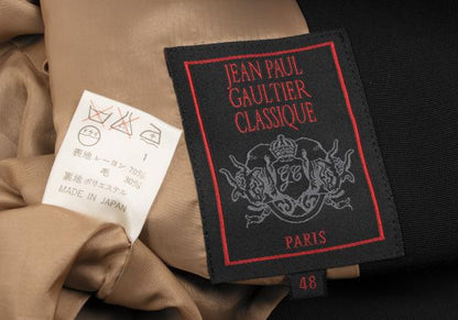Jean Paul GAULTIER CLASSIQUE Rayon Wool Top Black Size 48