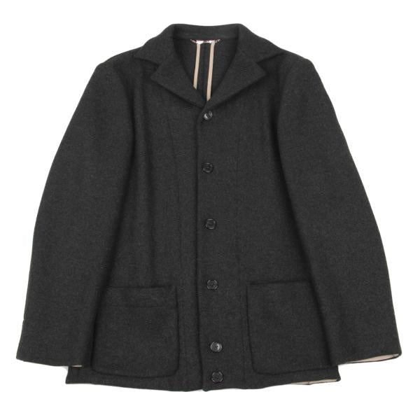 DOLCE&GABBANA Wool Blend Patch Jacket Charcoal Size 48
