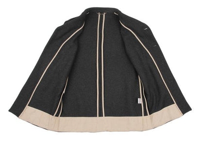 DOLCE&GABBANA Wool Blend Patch Jacket Charcoal Size 48