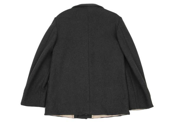 DOLCE&GABBANA Wool Blend Patch Jacket Charcoal Size 48