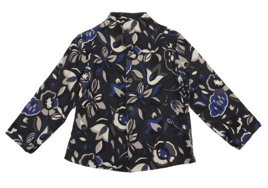 Plantation Wool Flower Print Blouse Blue Size M