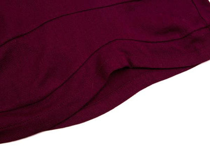 ISSEY MIYAKE HaaT Wool Hem Curve Panel Red Purple Skirt Size M