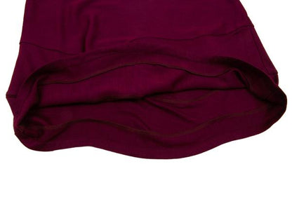 ISSEY MIYAKE HaaT Wool Hem Curve Panel Red Purple Skirt Size M