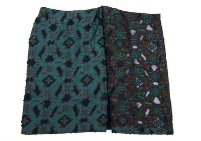 ISSEY MIYAKE HaaT Openwork Jacquard Wrap Skirt Green Size M