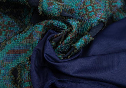 ISSEY MIYAKE HaaT Openwork Jacquard Wrap Skirt Green Size M